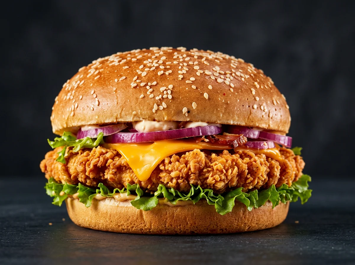 Le Chicken Crispy présenté sur la carte du snack
